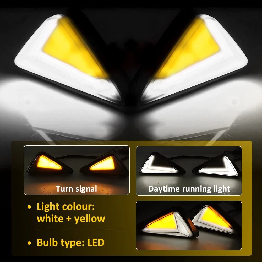 2X Universal Motorcycle LED Turn Signal Indicator Amber White Blinker Light EOA 6B93BC-57