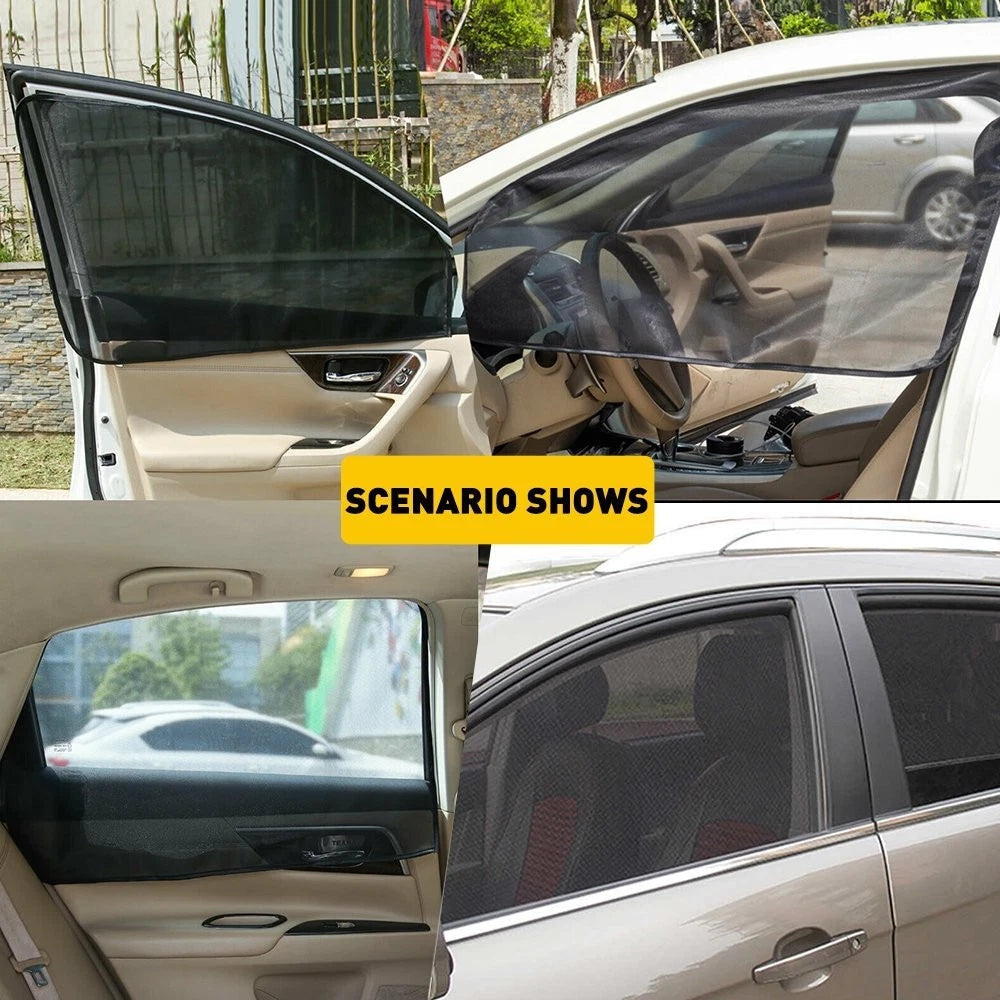 4X Car Front Window Rear Mesh Screen Sun Shade Cover Windshield Sunshade Visor 6B93BC-57