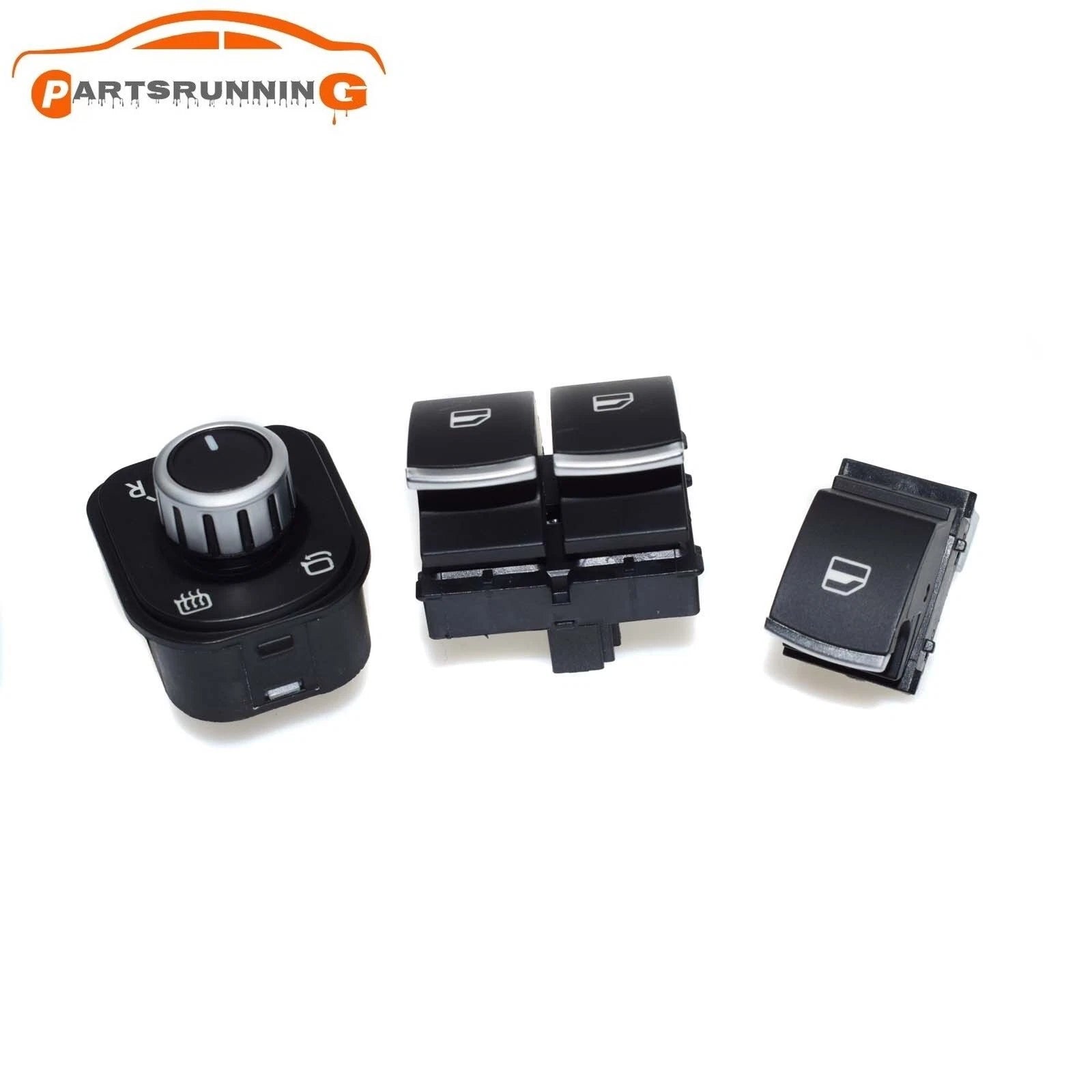 3Pcs Electric Window Mirror Switches For VW Eos Golf MK5 MK6 GTI 2 Door Scirocco 6B93BC-57