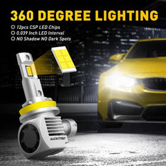 AUXITO LED Headlight Lamp H11 Low Beam Bulb Canbus Kit 24000LM White Bright Q16 AUXITO
