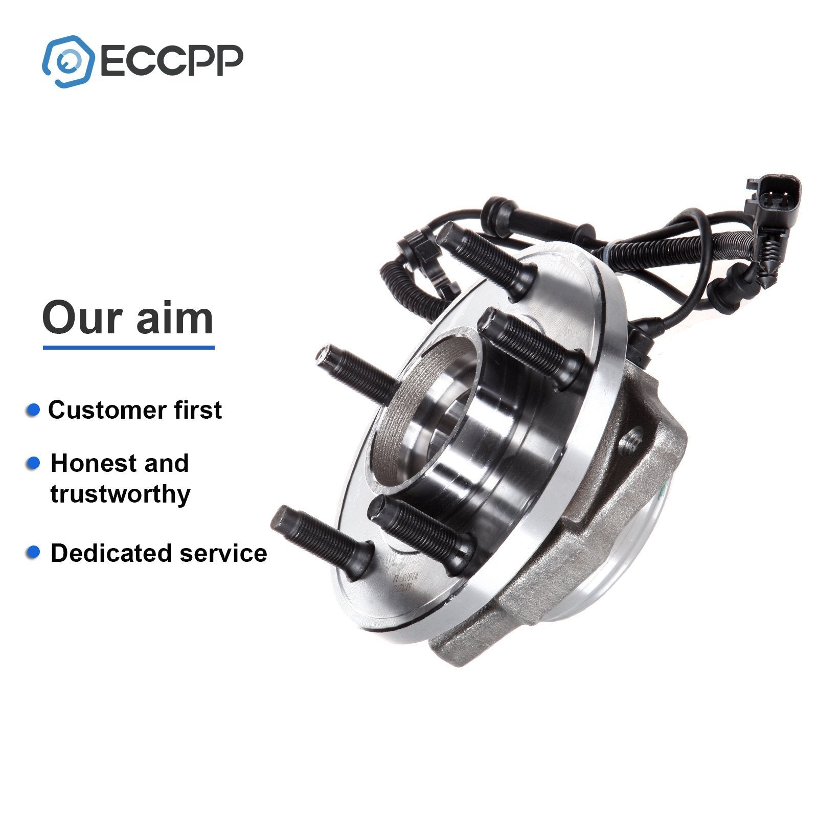 2 Pcs Wheel Hub Bearings Front For 2007-2016 Jeep Wrangler w/ 4-Wheel ABS Models 6B93BC-57