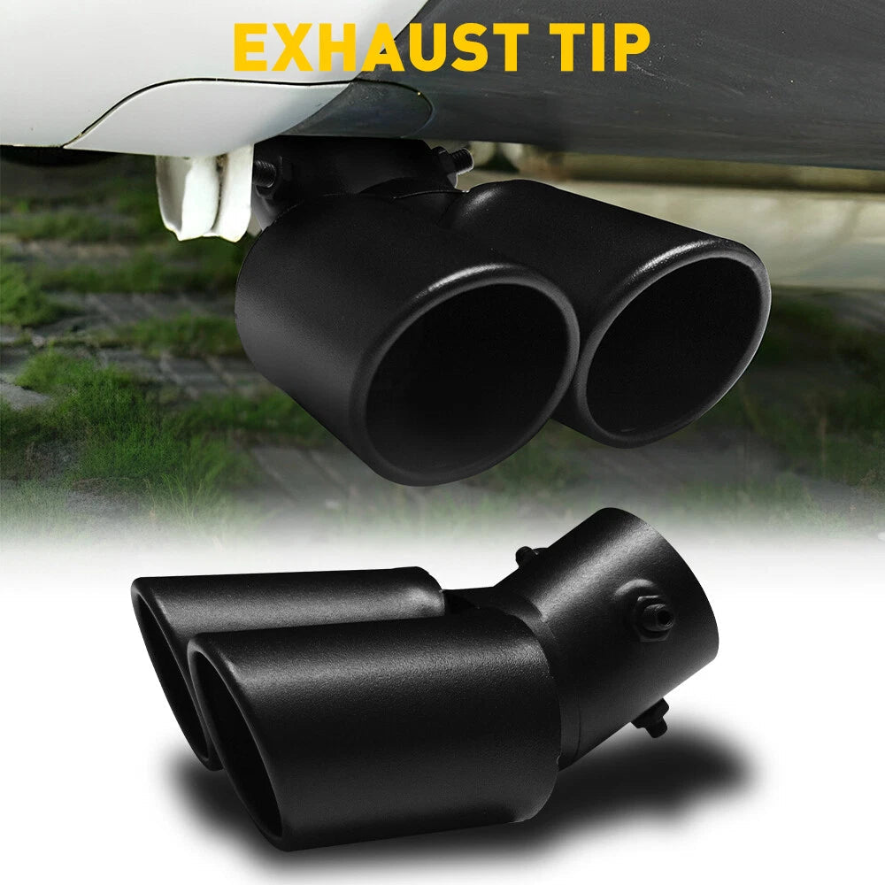 Matte Black Stainless Exhaust Steel Tip For outlet 1.5-2.4inch tailpipe Polished 6B93BC-57