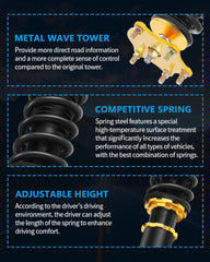 Full Coilovers Kits For 2007-2011 HONDA CRV CR-V Coil Springs Suspension Struts