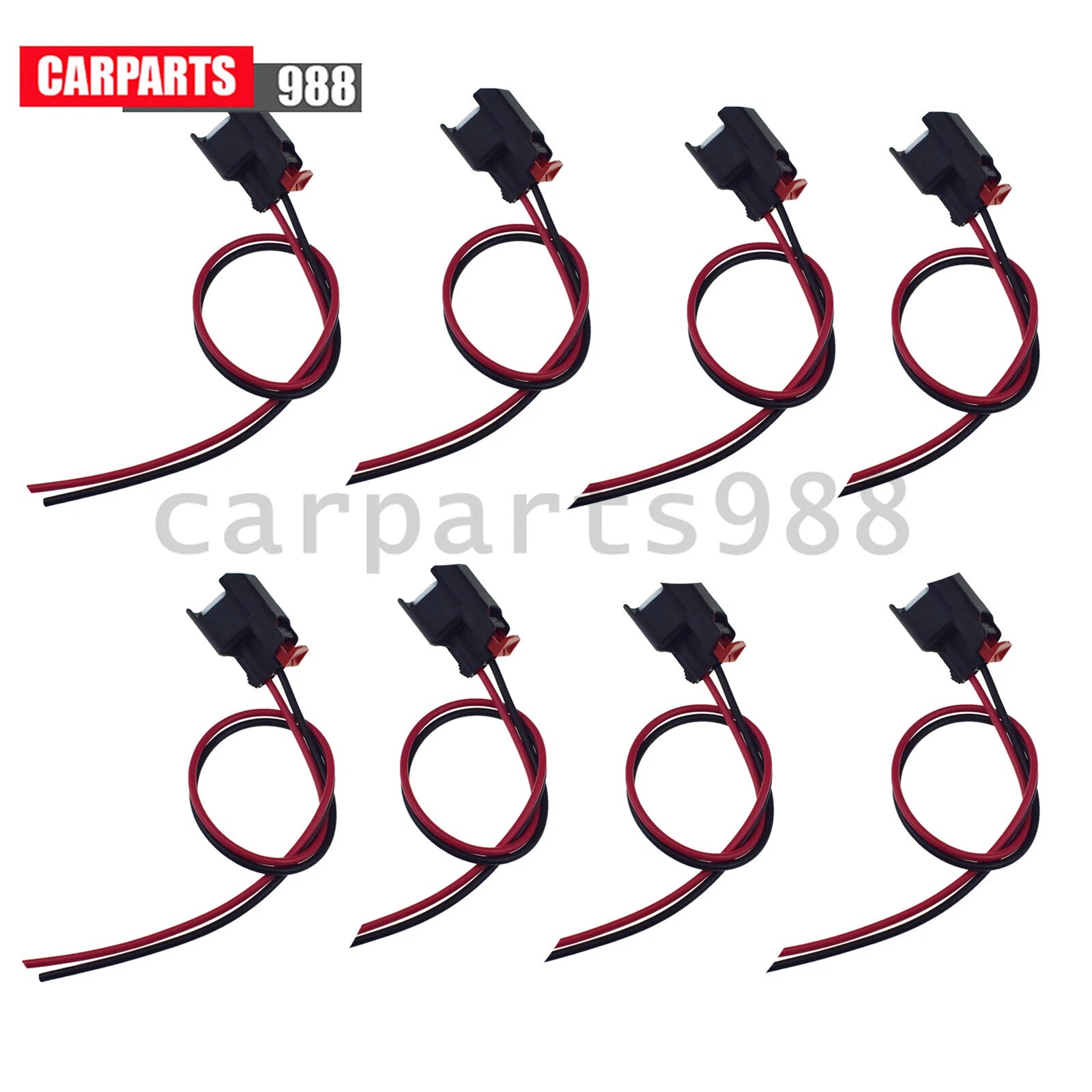 8Pcs Fuel Injector Connector Pigtail PT2160 For Dodge Ram 1500 Jeep Wrangler JK 6B93BC-57