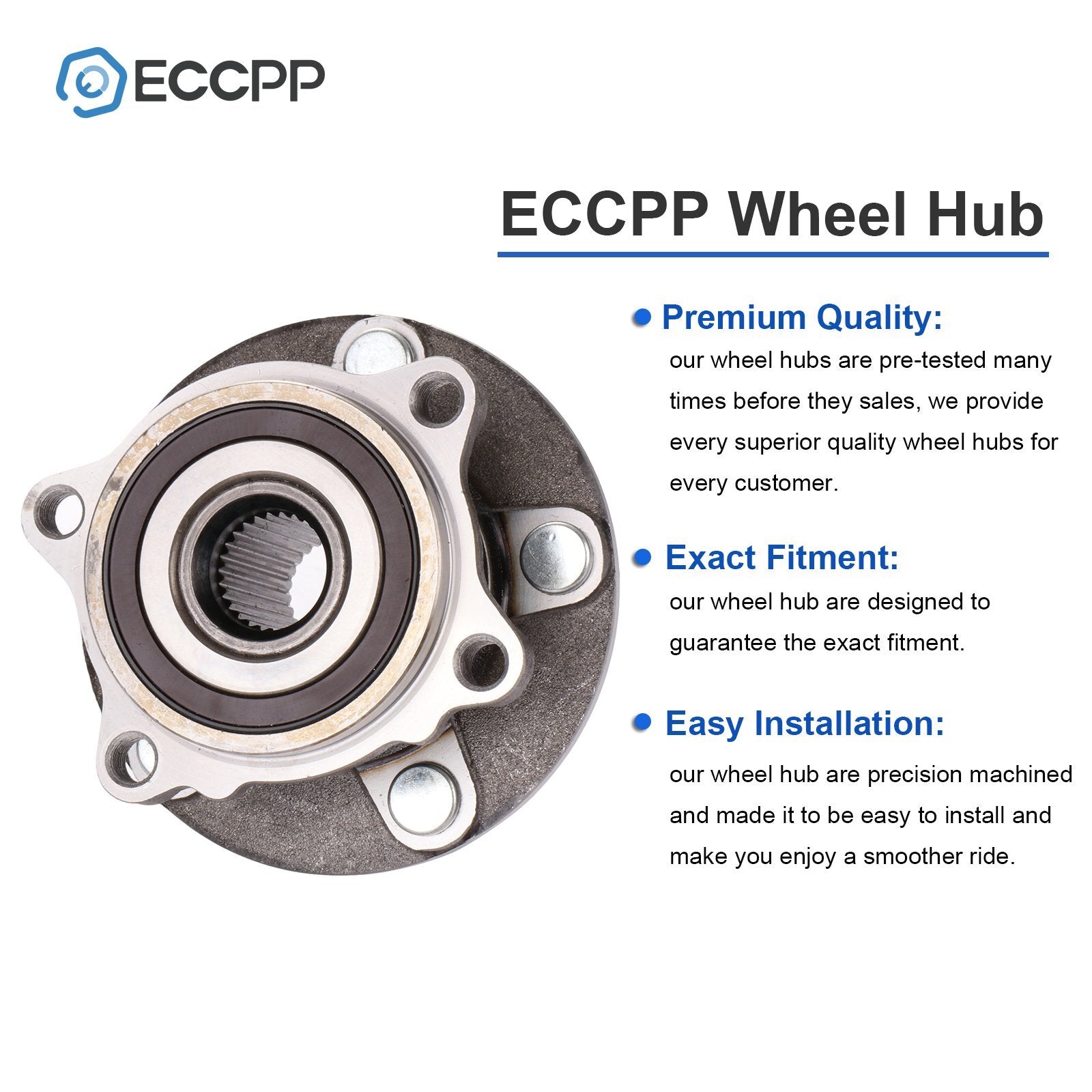 1Pc Wheel Hub Bearing Rear AWD For 2007-2012 Mitsubishi Outlander 7-Passenger 6B93BC-57