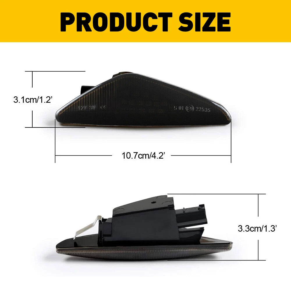 Smoked LED Fender Side Marker Light Turn Signal For BMW X3 F25 X5 E70 X6 E71 E72 6B93BC-57