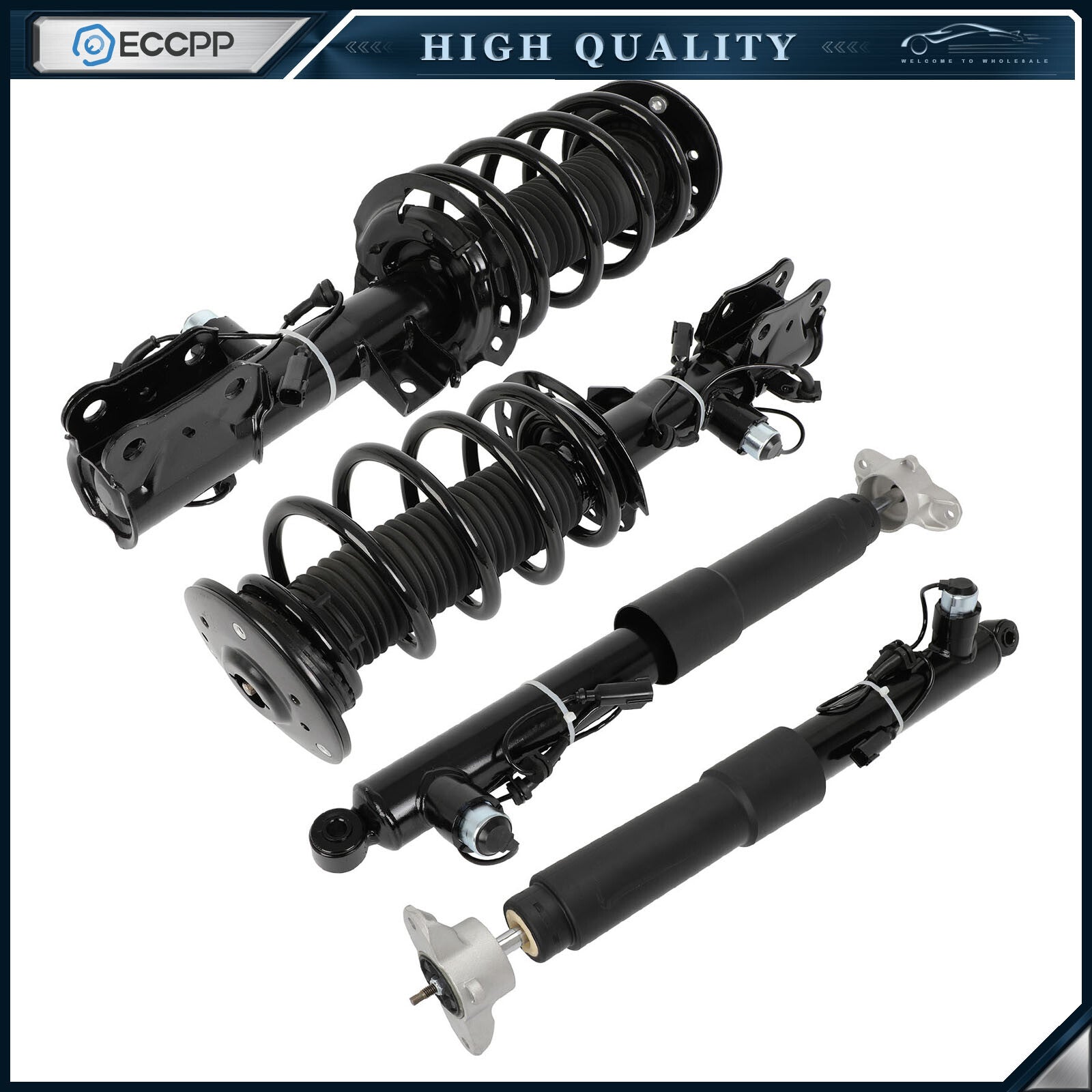 Full Set 4 Front & Rear Shock Struts Assys w/Electric For Lincoln MKX 2016-2018 6B93BC-57