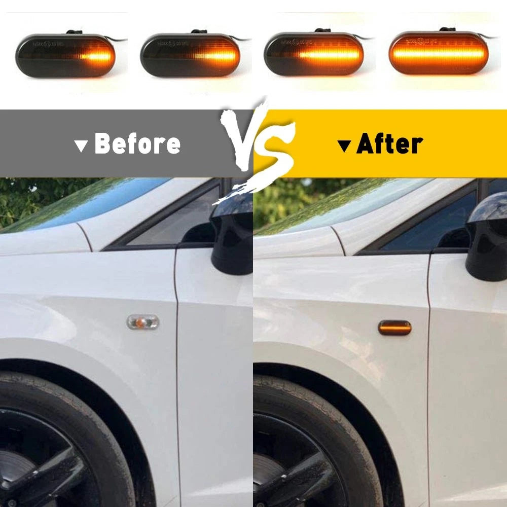For 1999-2003 Volkswagen USA Sequential Beetle LED Side Marker Light Signal 2pcs 6B93BC-57