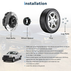 ECCPP 2 Pcs 2" 5x135 Wheel Spacers 14x2 For Ford F-150 Expedition 2000 2001 2002 ECCPP