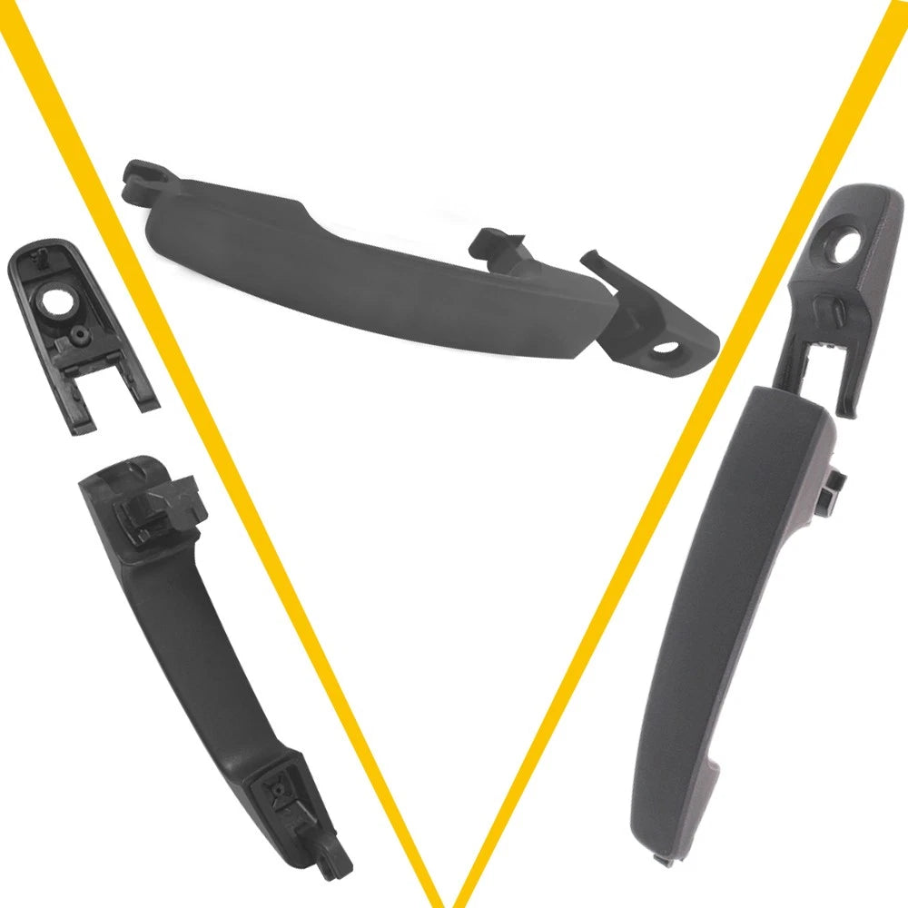 Front & Rear Exterior Door Handle For 2008-11 Focus Ford Set of 4 Black Plastic 6B93BC-57