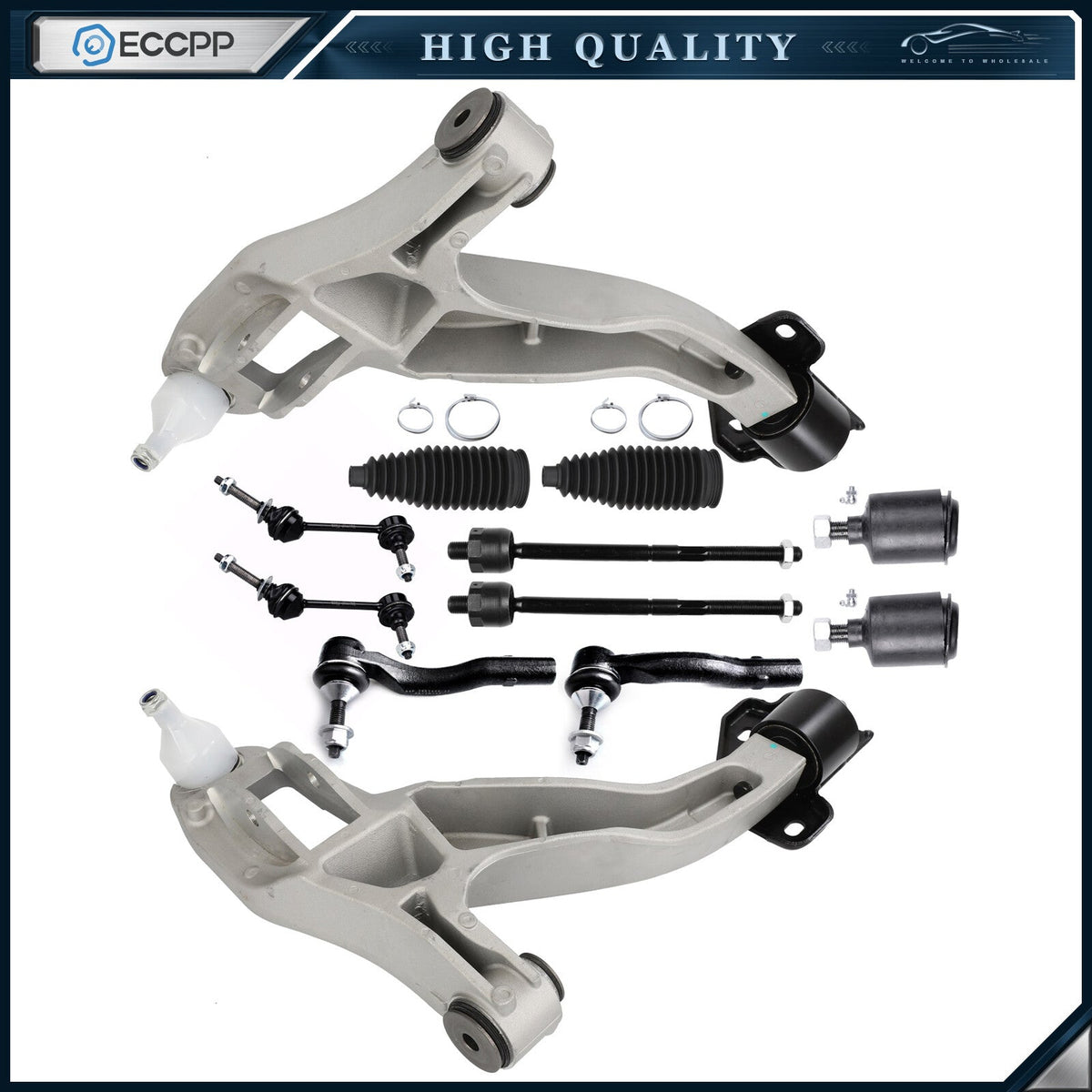 Front Control Arm and Ball Joint Sway Bar Tie Rod For 2003-2005 Lincoln Town Car 6B93BC-57