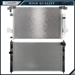Aluminum Radiator & AC Condenser Cooling Kit For 2014-2017 Mitsubishi Lancer 6B93BC-57