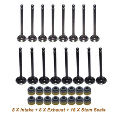 Intake Exhaust Valve w/ Valve Stem Seals For Hyundai ACCENT Kia RIO 1.6L 01-11 6B93BC-57