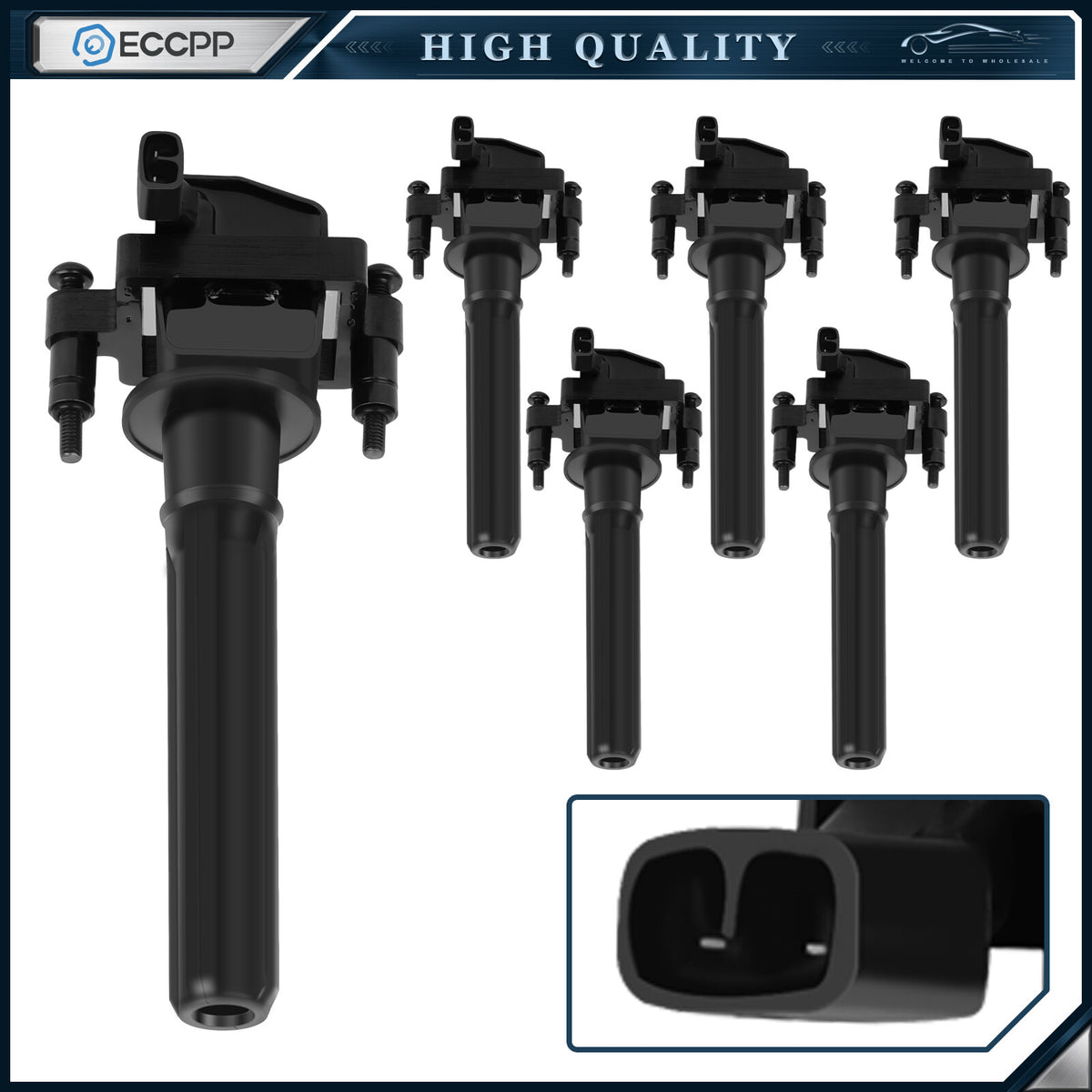 ECCPP 6 Ignition Coils For 98-04 Chrysler Intrepid 01-05 Chrysler Sebring 2.7L