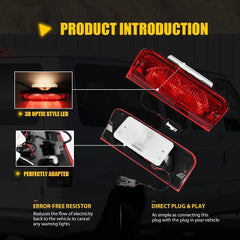 Red Halogen Third 3rd Brake Light for 1992-02 Ford E-150 Econoline Club Wagon EA 6B93BC-57