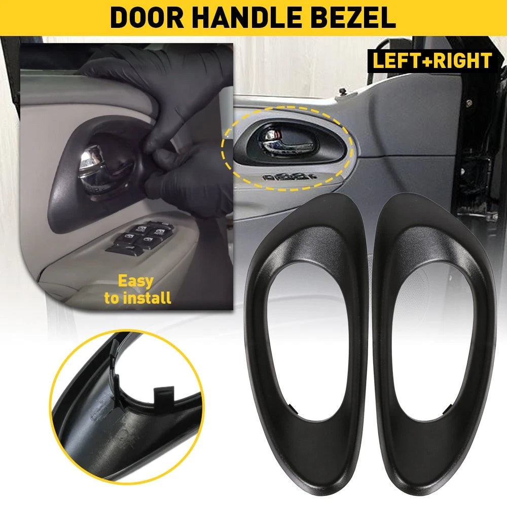 FOR 02-09 Chevy Trailblazer Set Front Inside Handle Door Trim Bezel Textured EOA 6B93BC-57