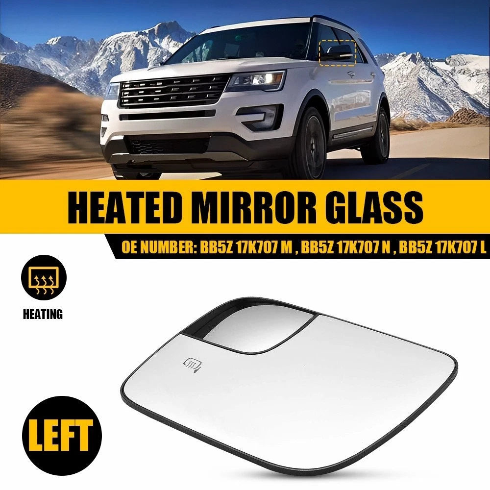 For 2011-2019 Explorer Ford Rear View Mirror Glass Left Driver Side With Heated 6B93BC-57