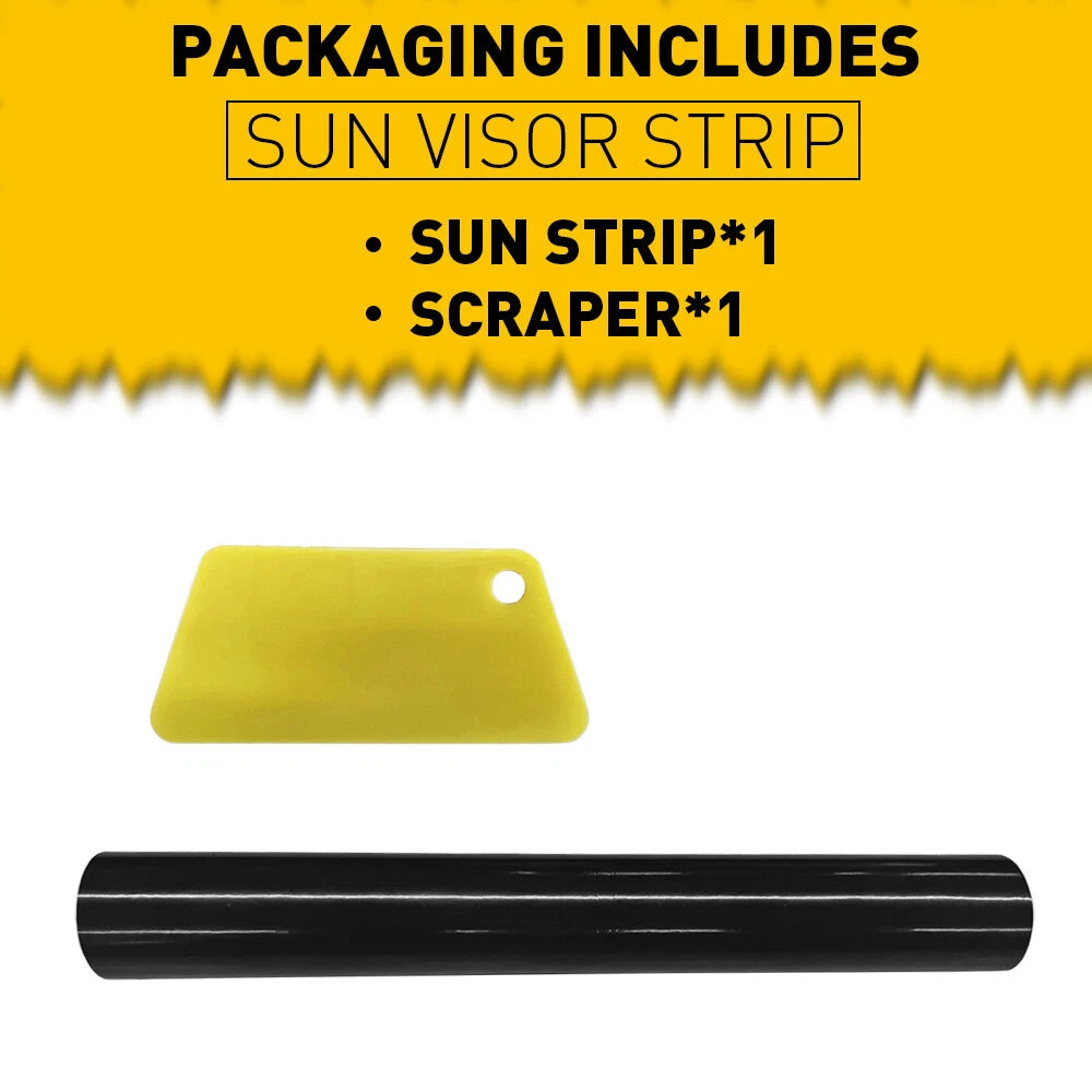 60x10'' Car Window Tint Windshield Sun Visor Vinyl PVC Decal Strip Sticker Black 6B93BC-57