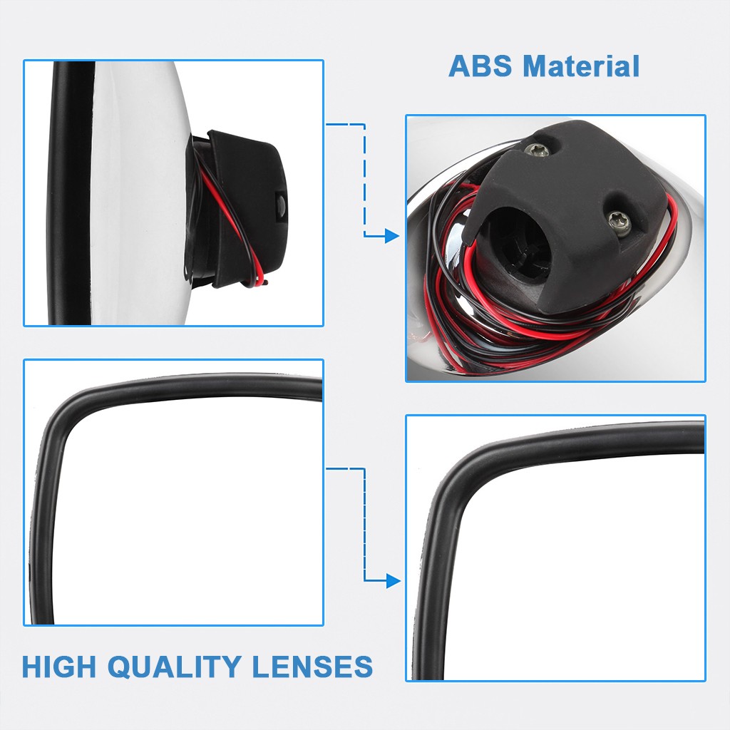 2Pcs For 03-16 Freightliner M2 Columbia Chrome Wide Angle Mirrors Heated KOEEP
