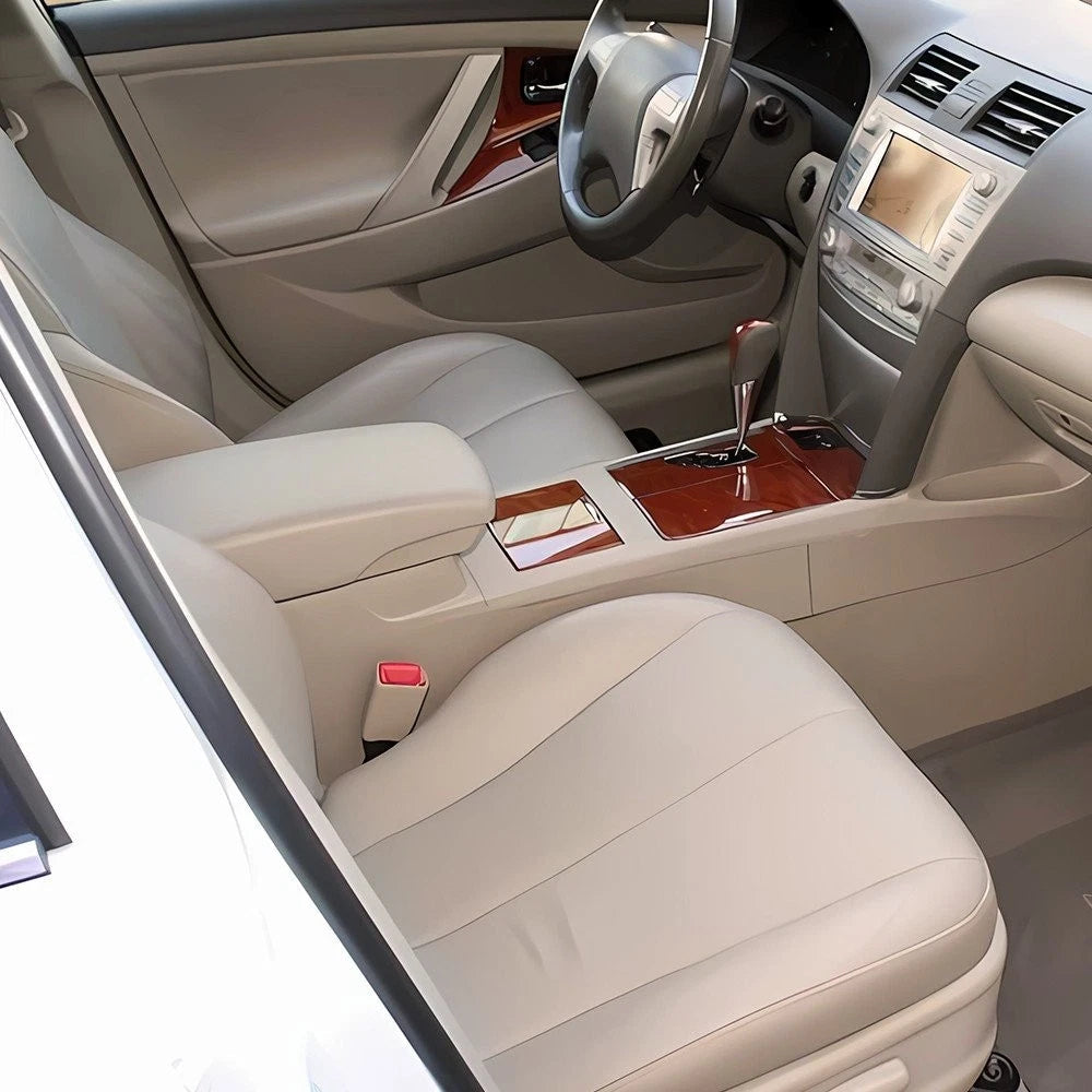 Gray/Beige Center Console Lid Armrest Leather Cover for 2007-2011 Toyota Camry A 6B93BC-57