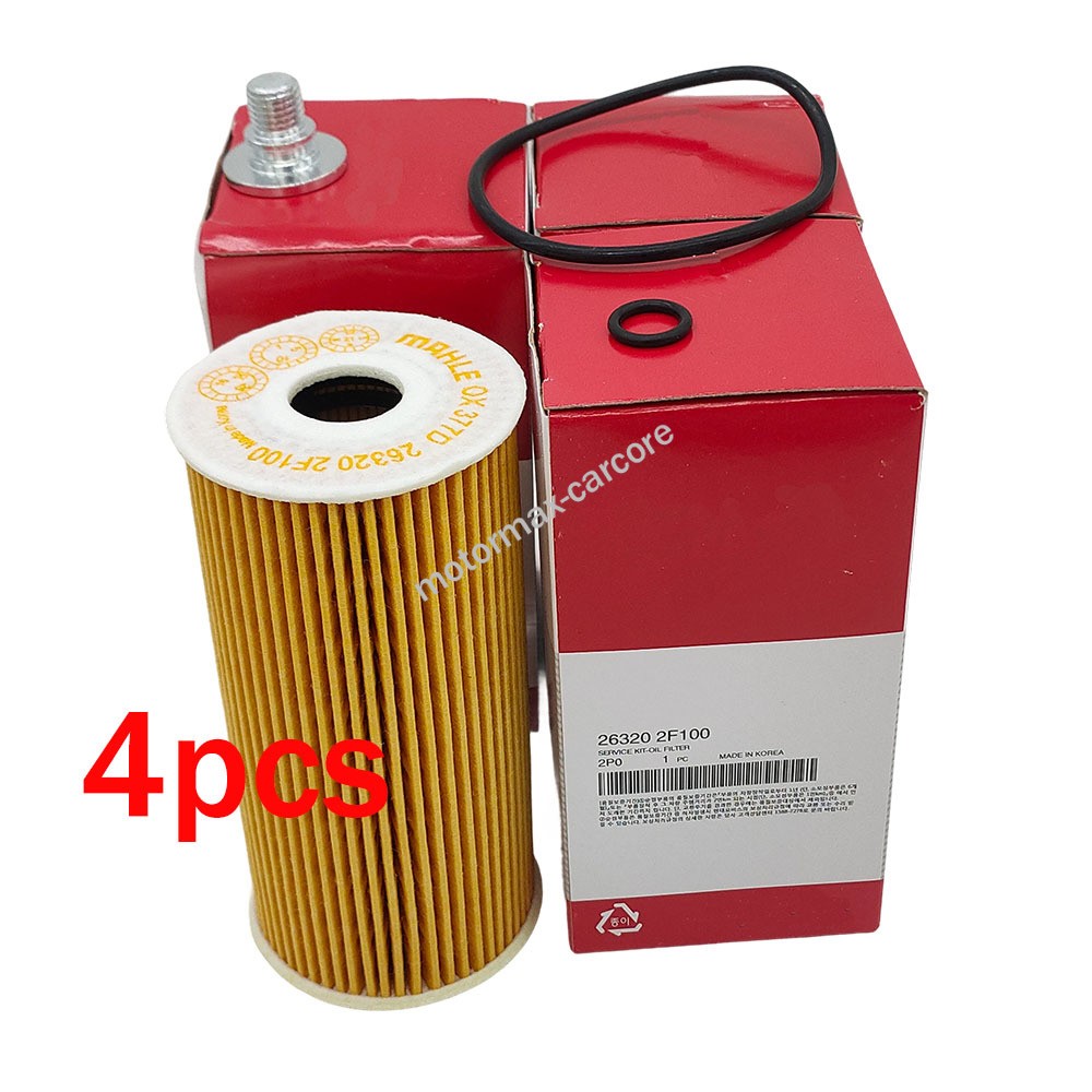 4x Service Kit- Oil Filter Diesel R-Engine 263202F100 For Hyundai Kia 2.0L 2.2L 6B93BC-57