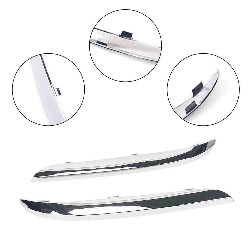 FOR 2011-2014 FRONT 300 CHRYSLER BUMPER MOLDING TRIM SET CHROME LH & RH - 6B93BC-57