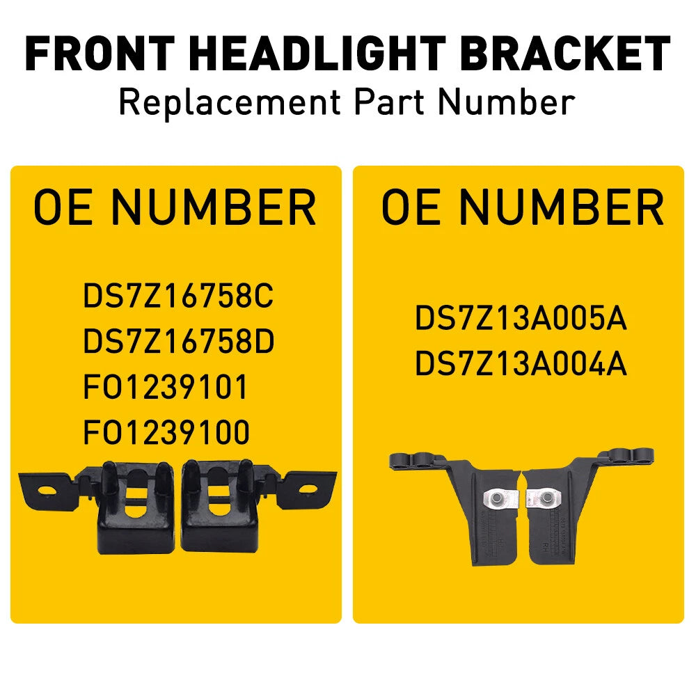 4X For 13-2017 Ford Fusion Lincoln MKZ Left RH Headlight Lamp Mount Bracket USEA 6B93BC-57