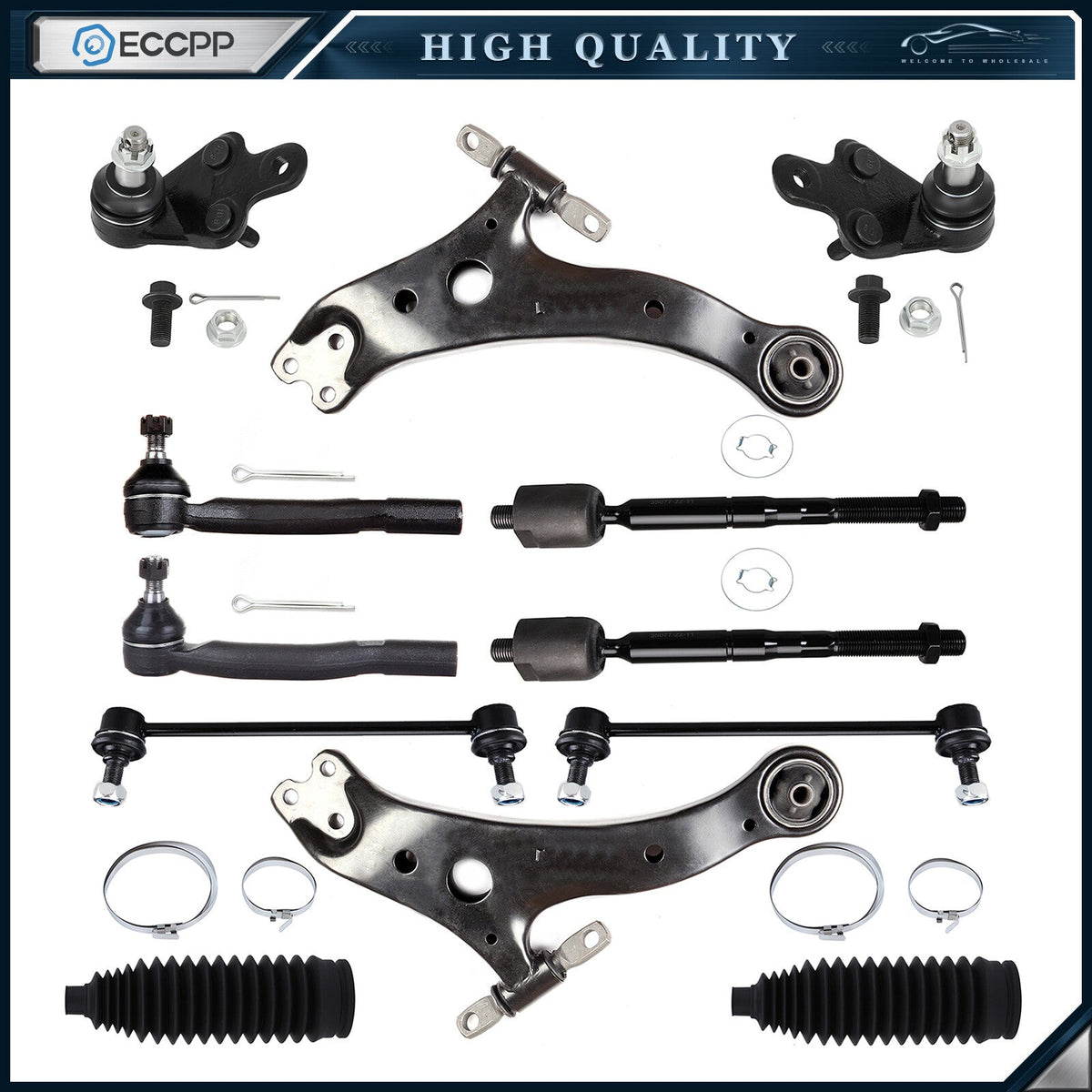 Front Lower Control Arm Ball Joint Sway Bar Tie Rod For 2007-2011 TOYOTA CAMRY 6B93BC-57