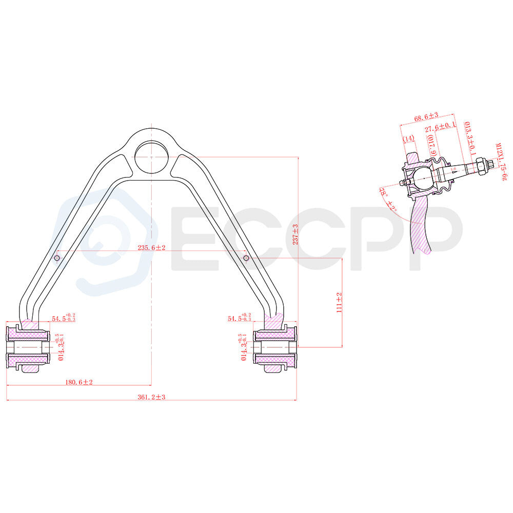 For 1999-2006 GMC Sierra 1500 RWD 10x Front Upper Control Arms Ball Joints Kit 6B93BC-57