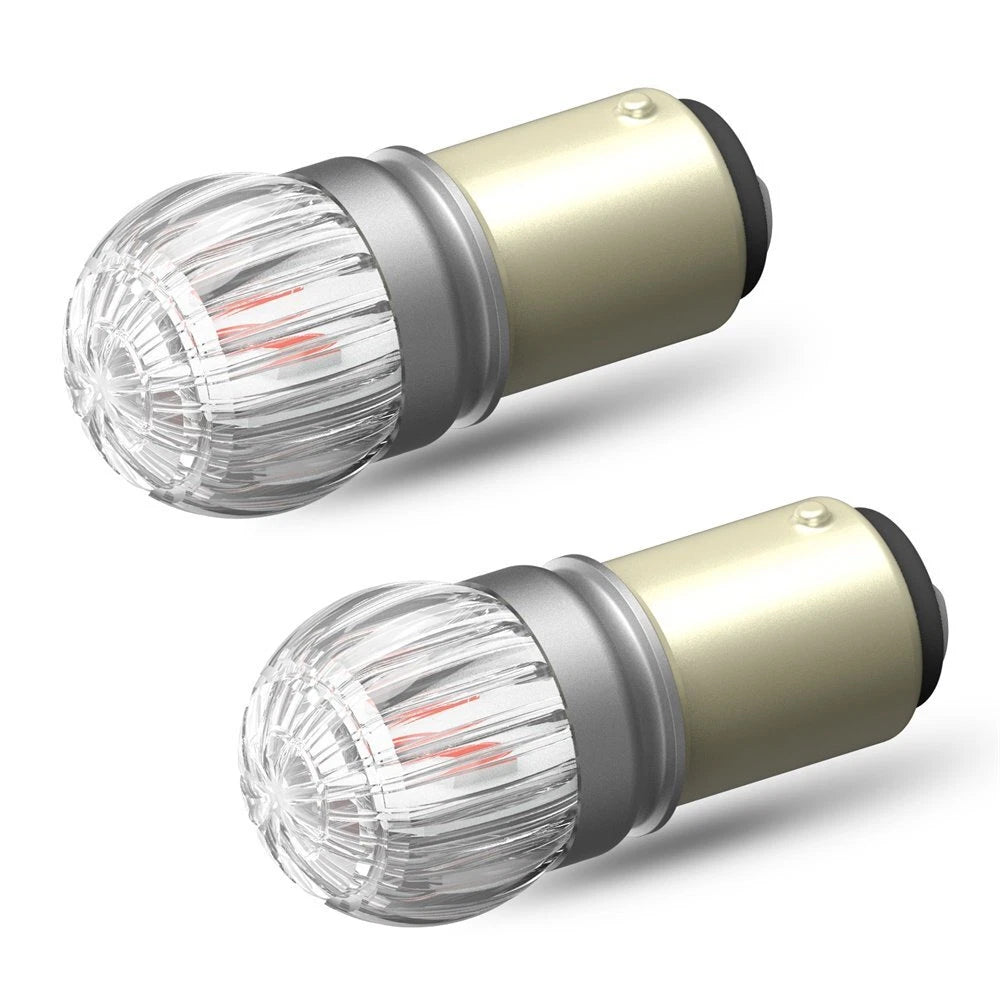 2X AUXITO 1157 Red LED Stop Turn Signal Brake Tail Light Bulbs BAY15D US EOA AUXITO
