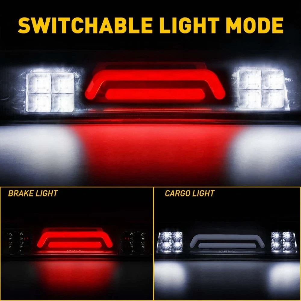 For 02-09 DODGE RAM 1500 2500 3500 LED 3RD THIRD BRAKE LIGHT CARGO LAMP SMOKED 6B93BC-57