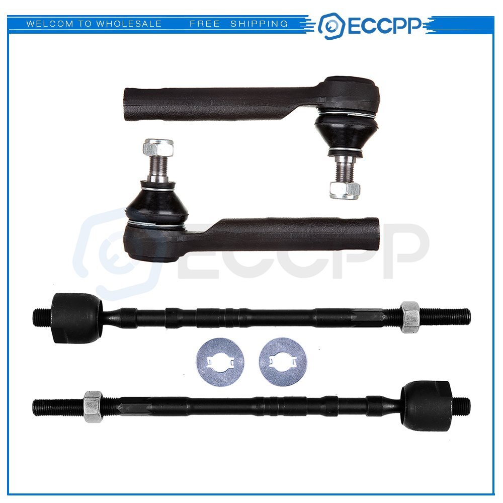 4PC Front Inner Outer Tie Rod End Steering For 2002 2003 Subaru Impreza ES3712 6B93BC-57