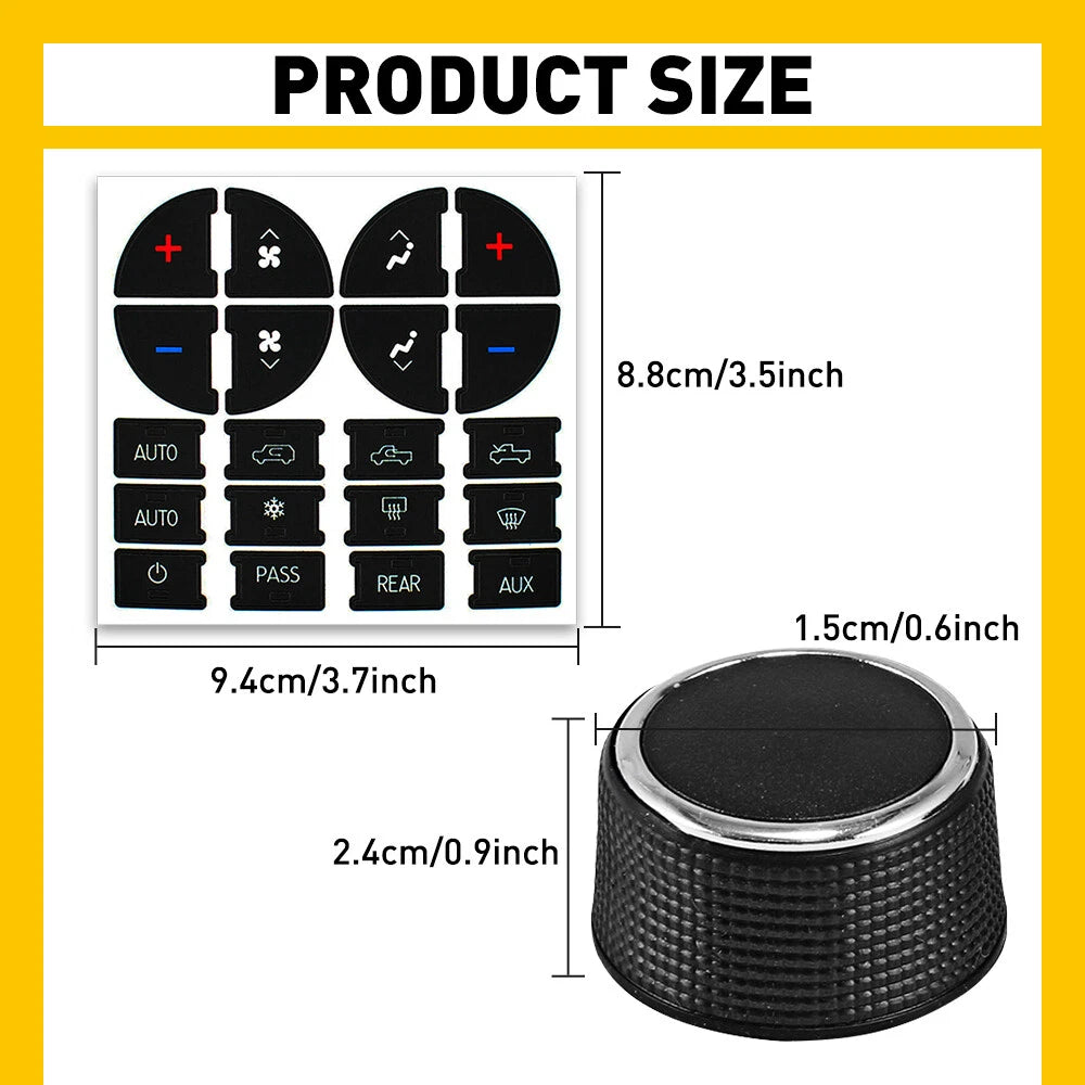 A/C Climate Knobs Audio Control Radio Repair Button Decal Sticker Car Interior A 6B93BC-57