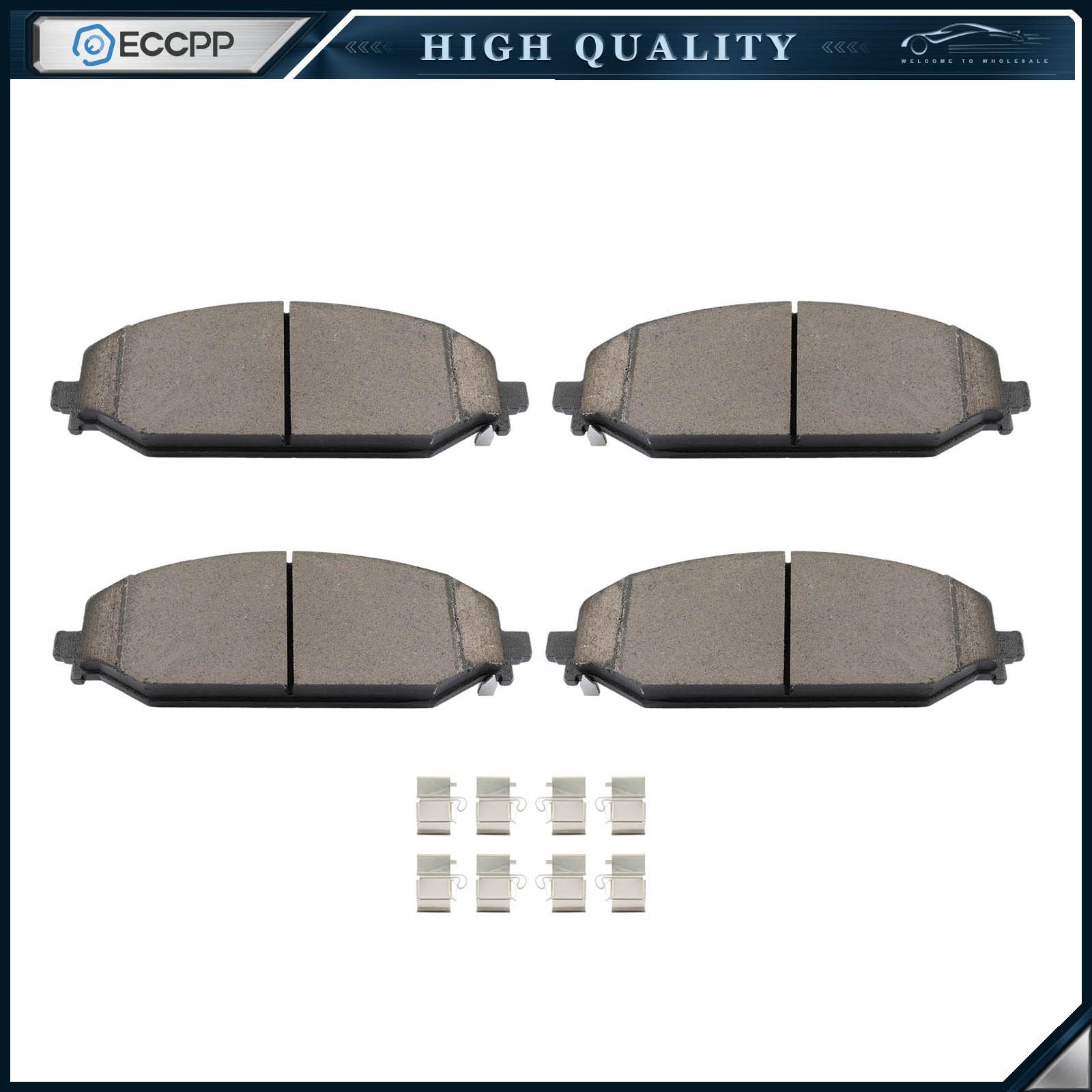 Front Ceramic Brake Pads for 22-24 Grand Wagoneer L 2019-2024 Ram 1500 Jeep 6B93BC-57