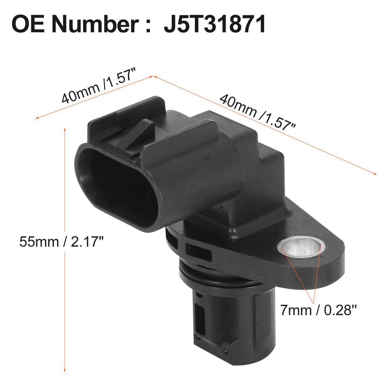 1pc Camshaft Position Sensor 3 Pins J5T31871 For Cadillac STS SRX XLR V8 06-10 6B93BC-57