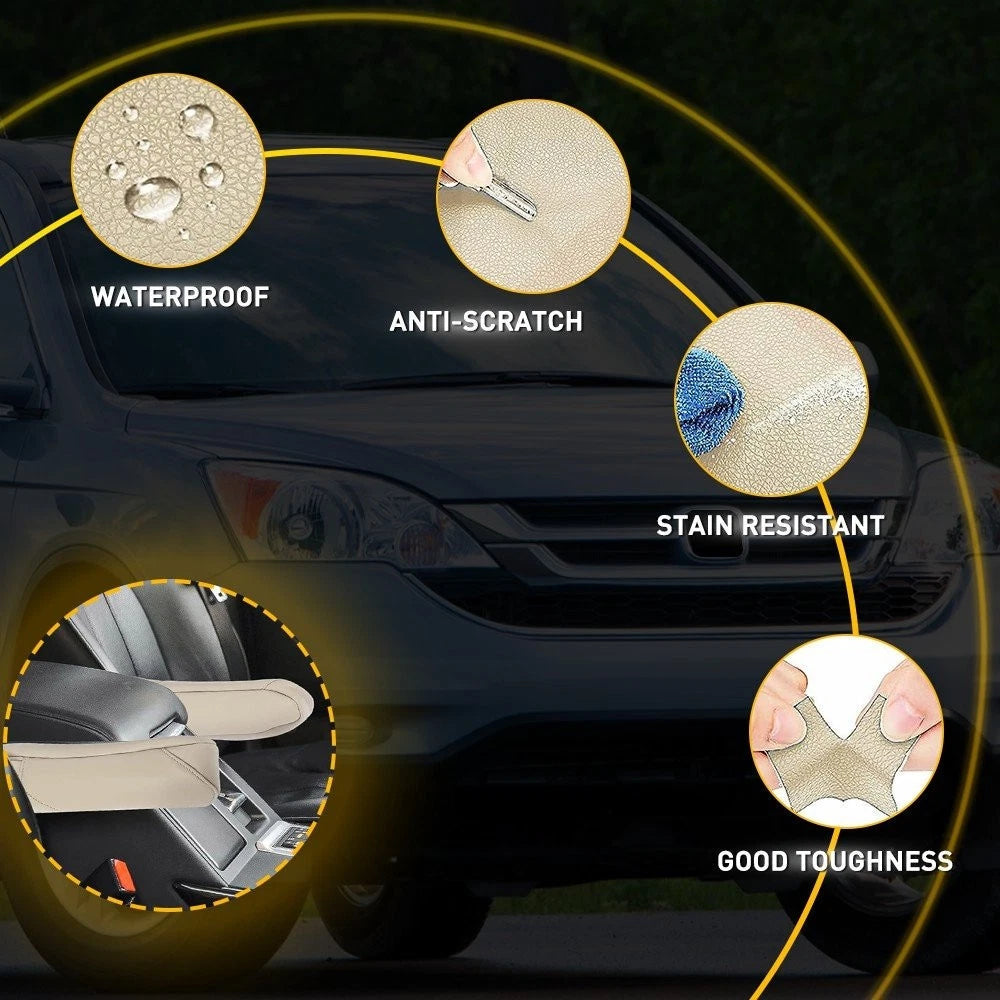 Pair Beige Leather Front Seat Armrest Replacement Cover Fit Honda CR-V 2010-2011 6B93BC-57