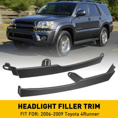FIT FOR 4RUNNER 2006 2007 2008 HEADLIGHT FILLER MOULDING RIGHT & LEFT PAIR SET A 6B93BC-57