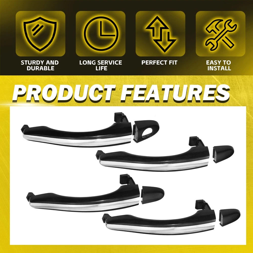 4pcs For 2006-2011 Hyundai Azera Front Rear LH+RH Primed Outside Door Handle EOA 6B93BC-57
