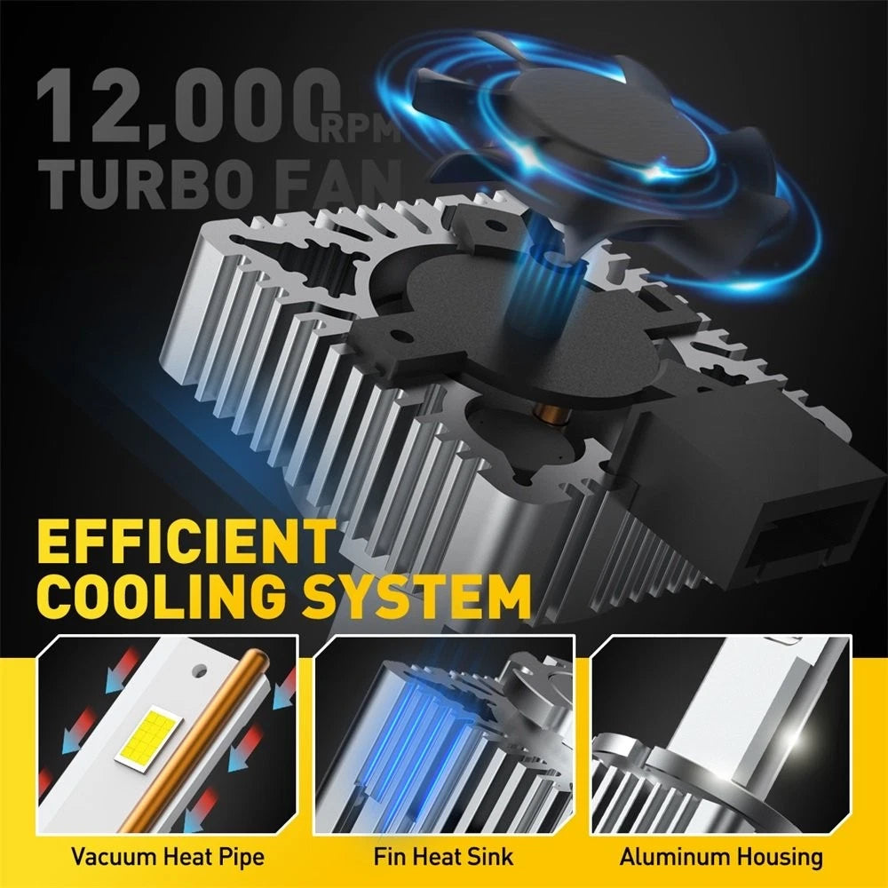Pair D3S D3R LED Headlight Bulbs Kit For Ford Mustang 2013-2018 High Low Beam 6B93BC-57