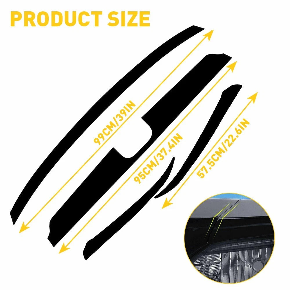 Front Grill Trim Chrome Delete Blackout Overlay for 2018-2020 Honda Accord Sedan 6B93BC-57