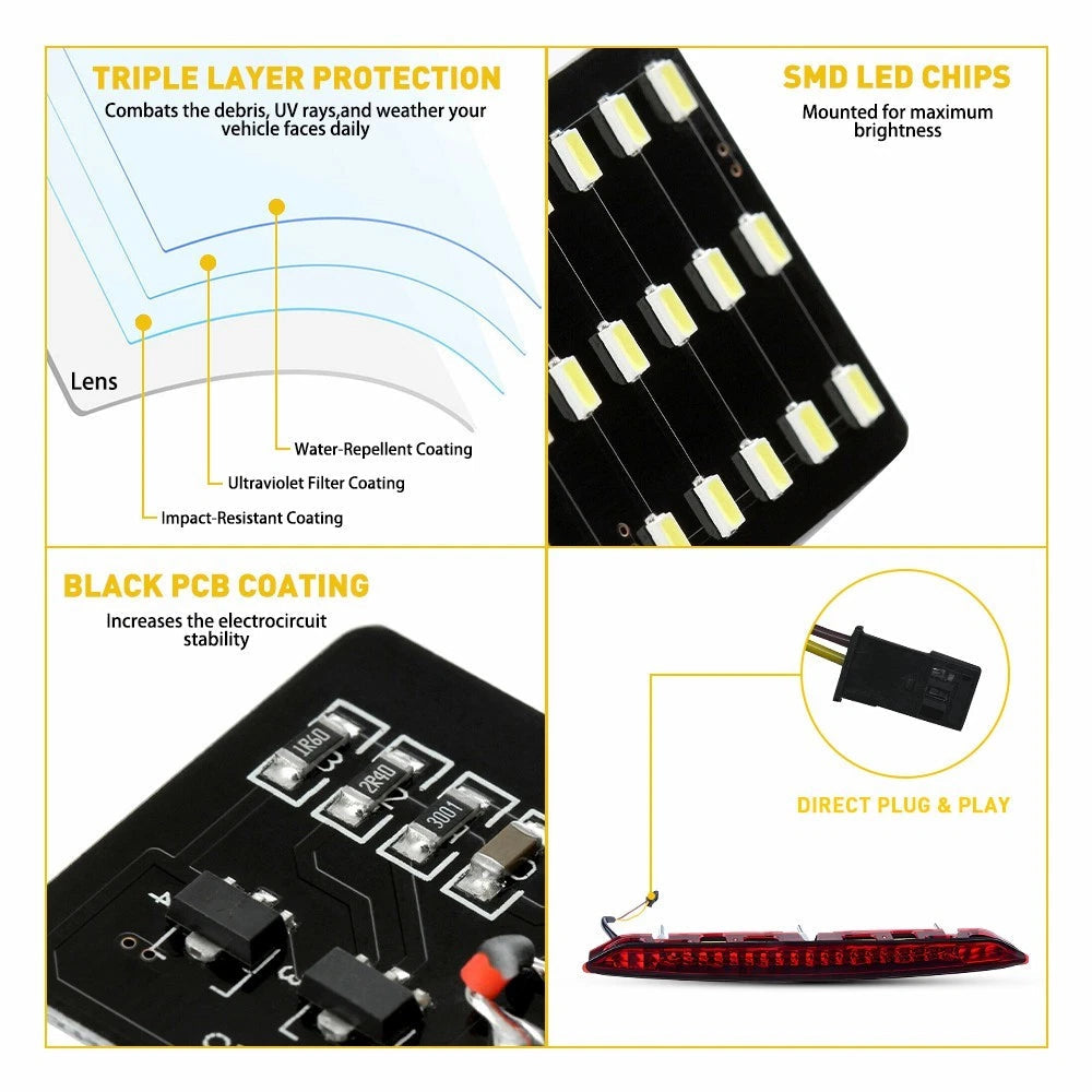 FOR BMW Z4 E85 2003-2008 LED 3RD THIRD BRAKE LIGHT TAIL STOP LAMP 63256930246 EA 6B93BC-57