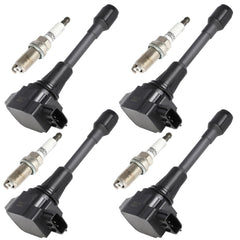 4x Ignition Coils & Spark Plugs for Nissan Altima Sentra Infiniti QX60 L4 2.0L