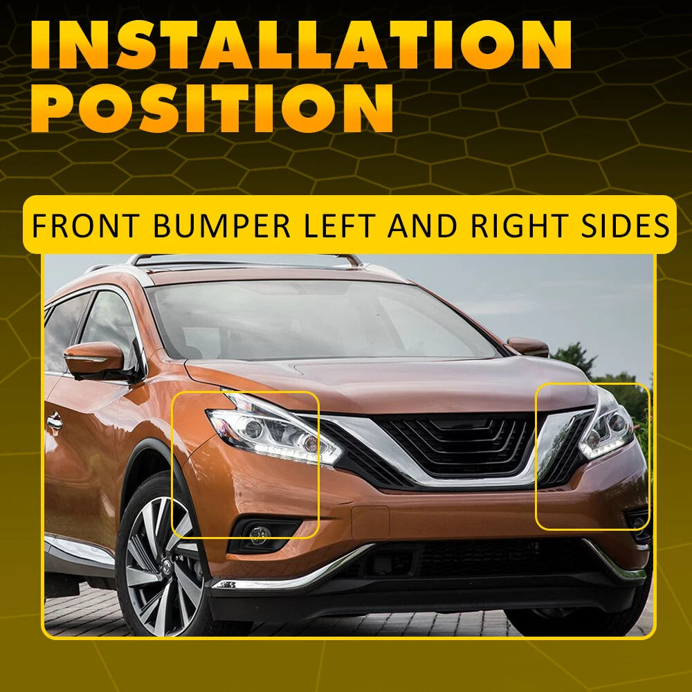FOR 2015-2019 NISSAN MURANO LEFT AND RIGHT SIDE BUMPER TO FENDER BRACKETS 6B93BC-57