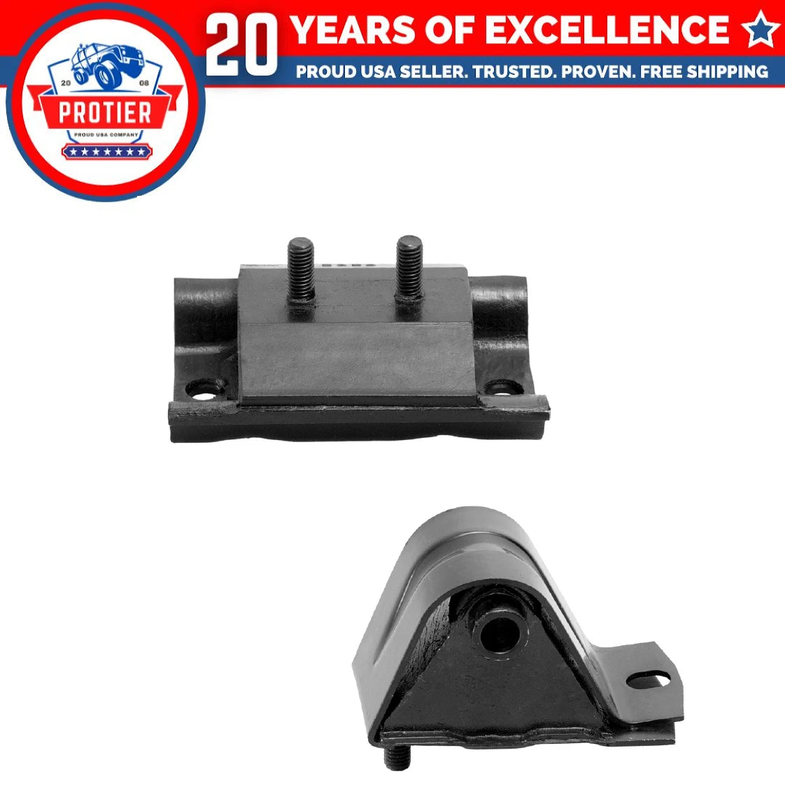 Engine Motor & Trans Mount 2PCS Set for 1991-1995 Jeep Wrangler 2.5L Replaces 6B93BC-57