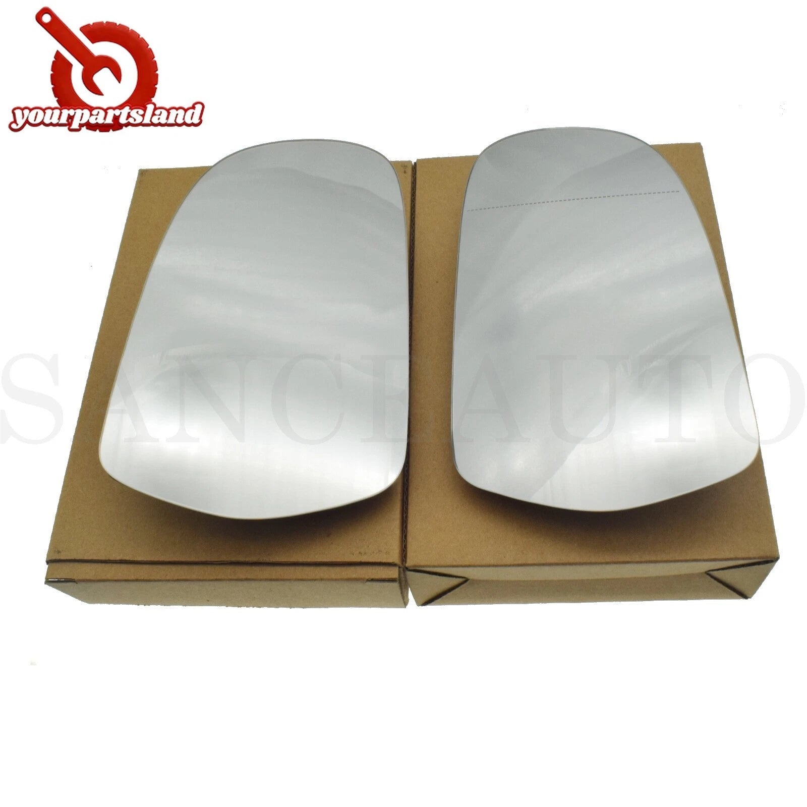 LH RH Mirror Glass w/ Backing Heated 2PCS for Audi A5 A3 8P S5 A4 B8 8K0857536F 6B93BC-57