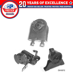 Motor & Trans Mount 3PCS Set for 1999-2003 Mazda Protege 1.8L / 2.0L for Auto 6B93BC-57