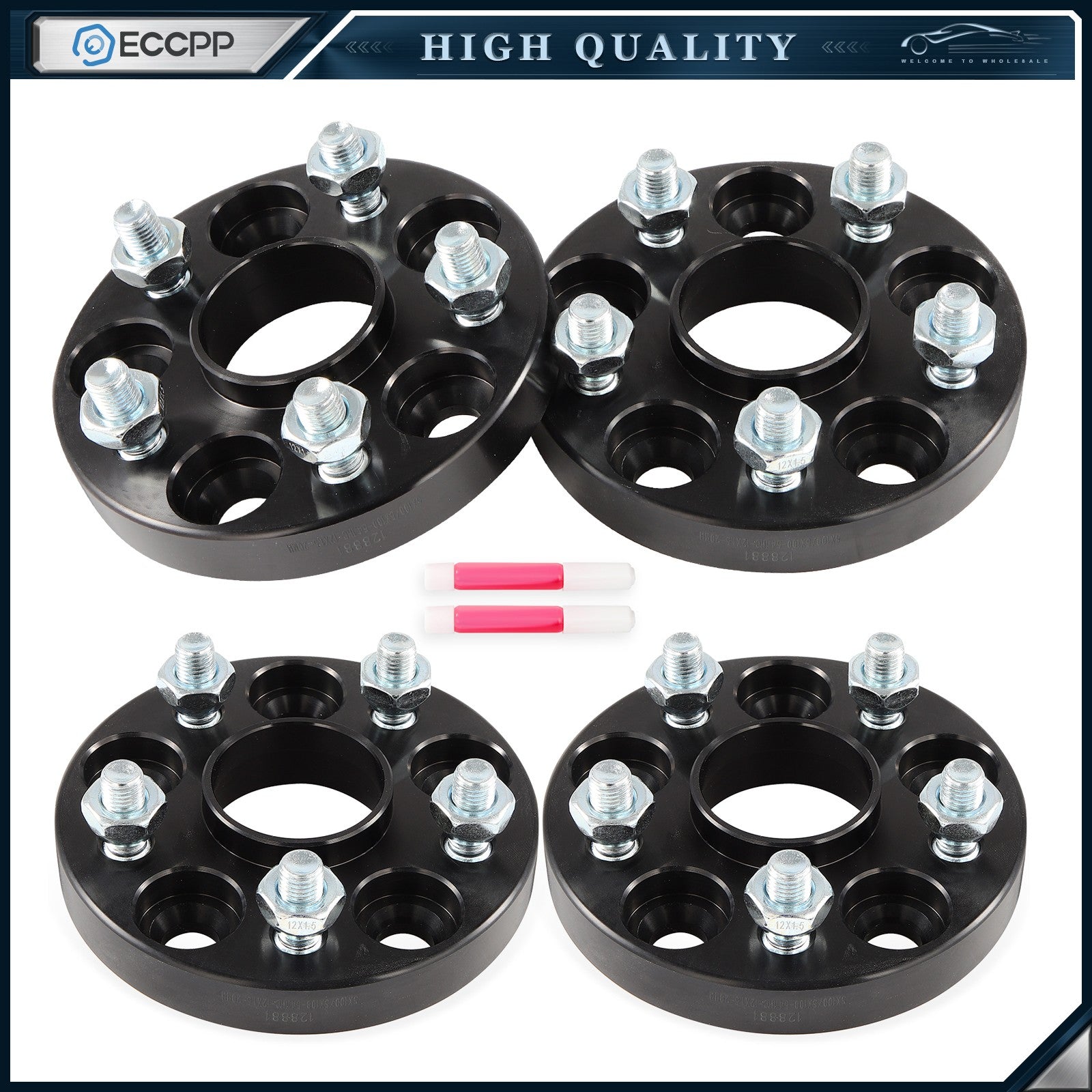 4Pc 5x100 Hubcentric Wheel Spacers 20mm 12x1.5 For Toyota Corolla Prius Scion tC 6B93BC-57