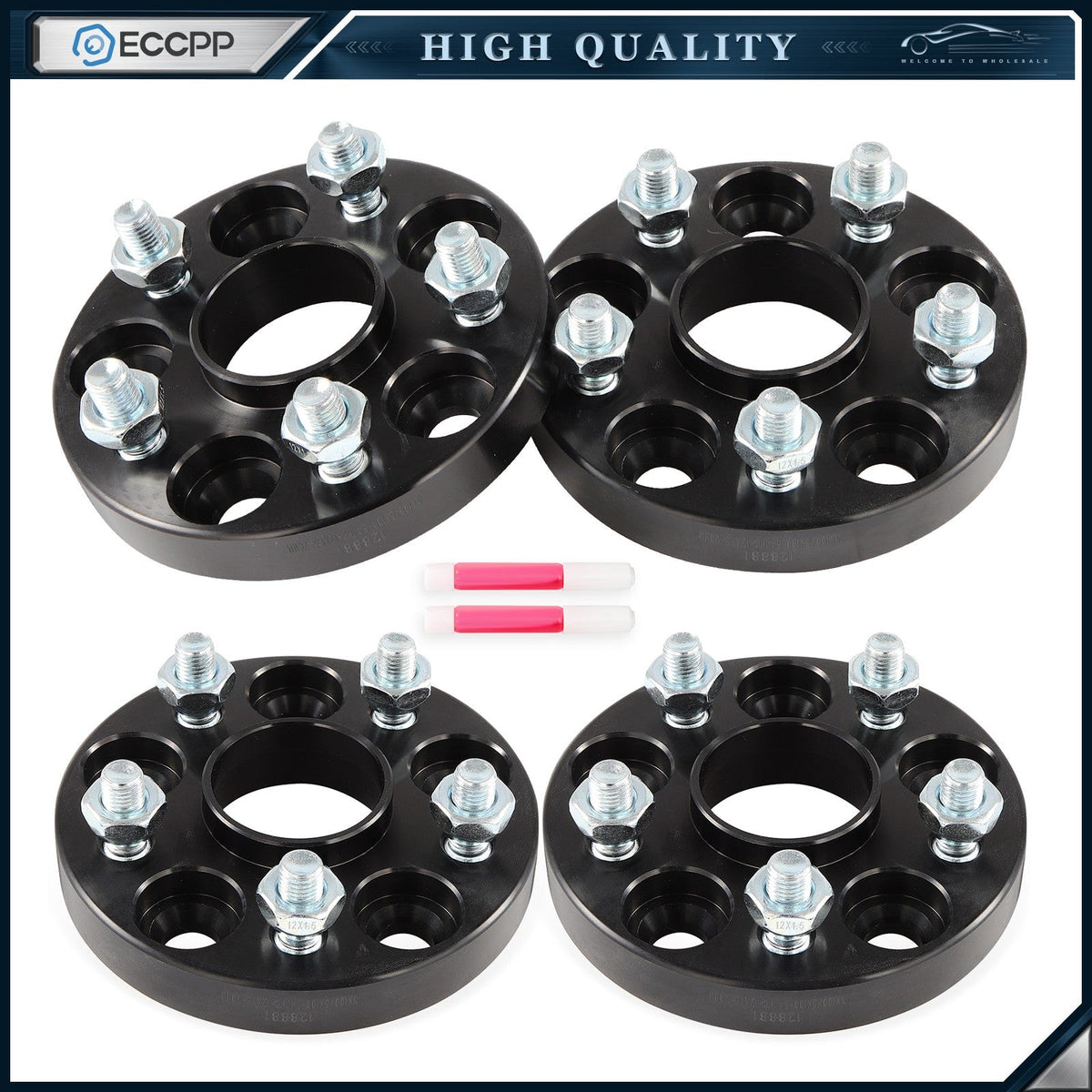 4Pc 5x100 Hubcentric Wheel Spacers 20mm 12x1.5 For Toyota Corolla Prius Scion tC 6B93BC-57