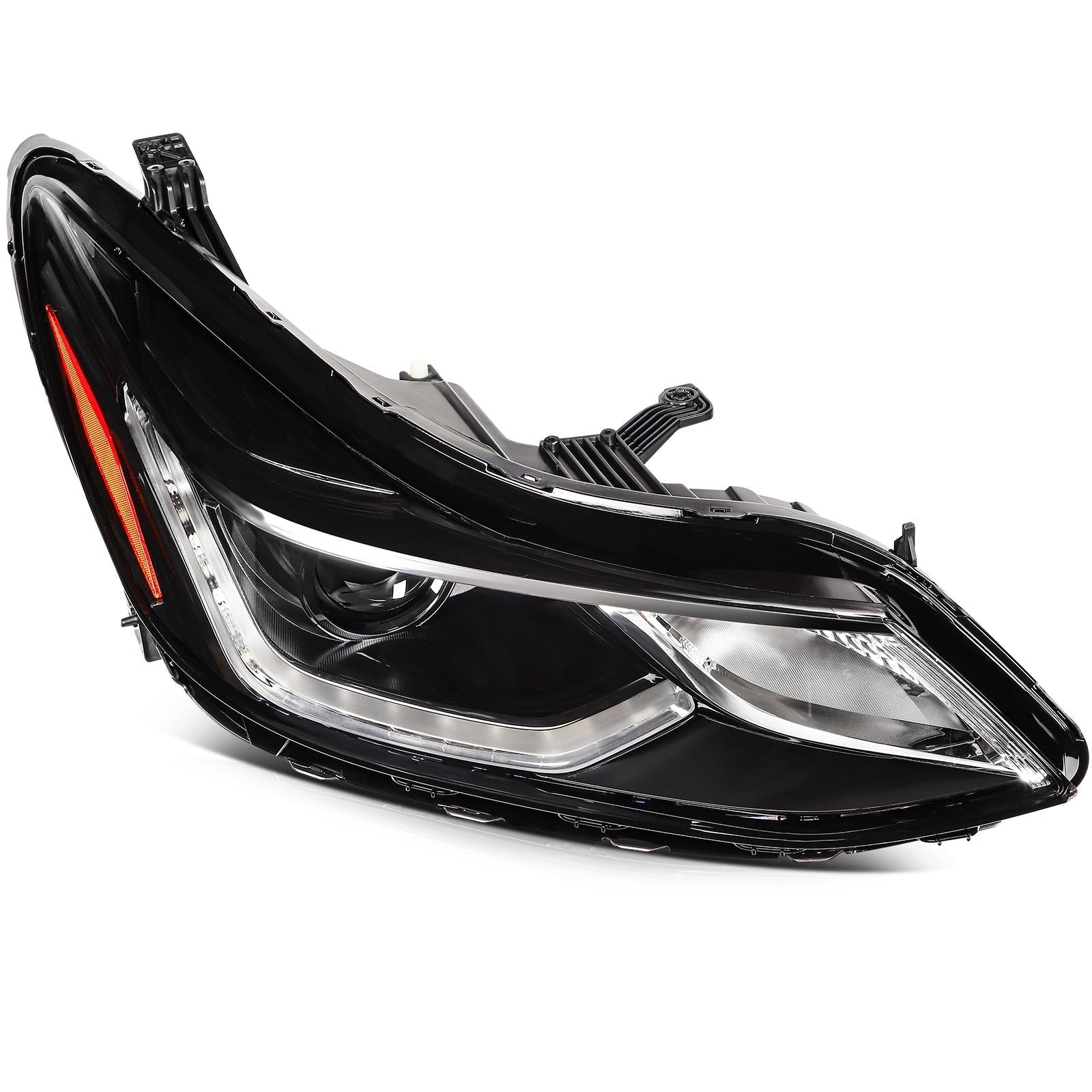Pair Kit LED Headlights For 2016-2019 Chevrolet Cruze 1.4L 1.6L 1.8L Black Amber 6B93BC-57