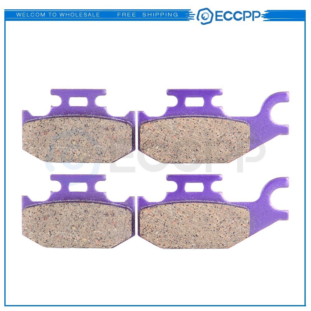 2 Pair Brake Pads For Bombardier 4x4 HO Outlander 400 2003-2006 Carbon Fiber 6B93BC-57